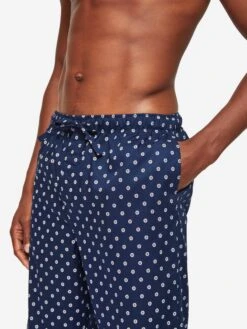 Men's Lounge Trousers Nelson 93 Cotton Batiste Navy