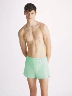 Men's Modern Fit Boxers Amalfi Cotton Batiste Mint