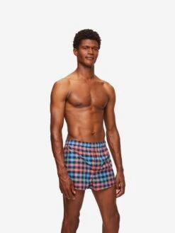 Men's Modern Fit Boxers Barker 34 Cotton Multi -Derek Rose Shop mens modern fit boxers barker 34 cotton multi creative