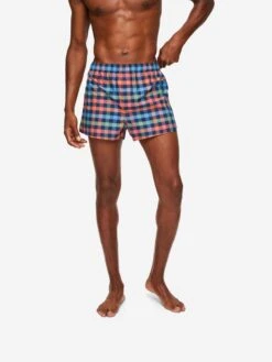 Men's Modern Fit Boxers Barker 34 Cotton Multi -Derek Rose Shop mens modern fit boxers barker 34 cotton multi hero