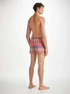 Men's Modern Fit Boxers Barker 36 Cotton Multi -Derek Rose Shop mens modern fit boxers barker 36 cotton multi back