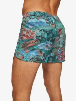 Men's Modern Fit Boxers Ledbury 59 Cotton Batiste Multi -Derek Rose Shop mens modern fit boxers ledbury 59 cotton batiste multi back waistband