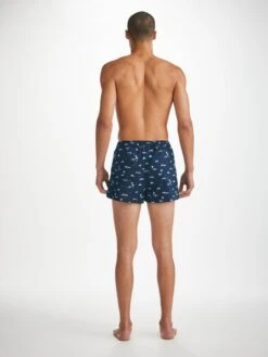 Men's Modern Fit Boxers Nelson 99 Cotton Batiste Navy 10 Men's Modern Fit Boxers Nelson 99 Cotton Batiste Navy -Derek Rose Shop mens modern fit boxers nelson 99 cotton batiste navy back