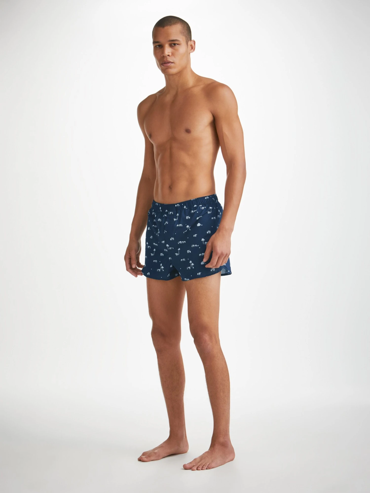 Men's Modern Fit Boxers Nelson 99 Cotton Batiste Navy 5 Men's Modern Fit Boxers Nelson 99 Cotton Batiste Navy - Image 3