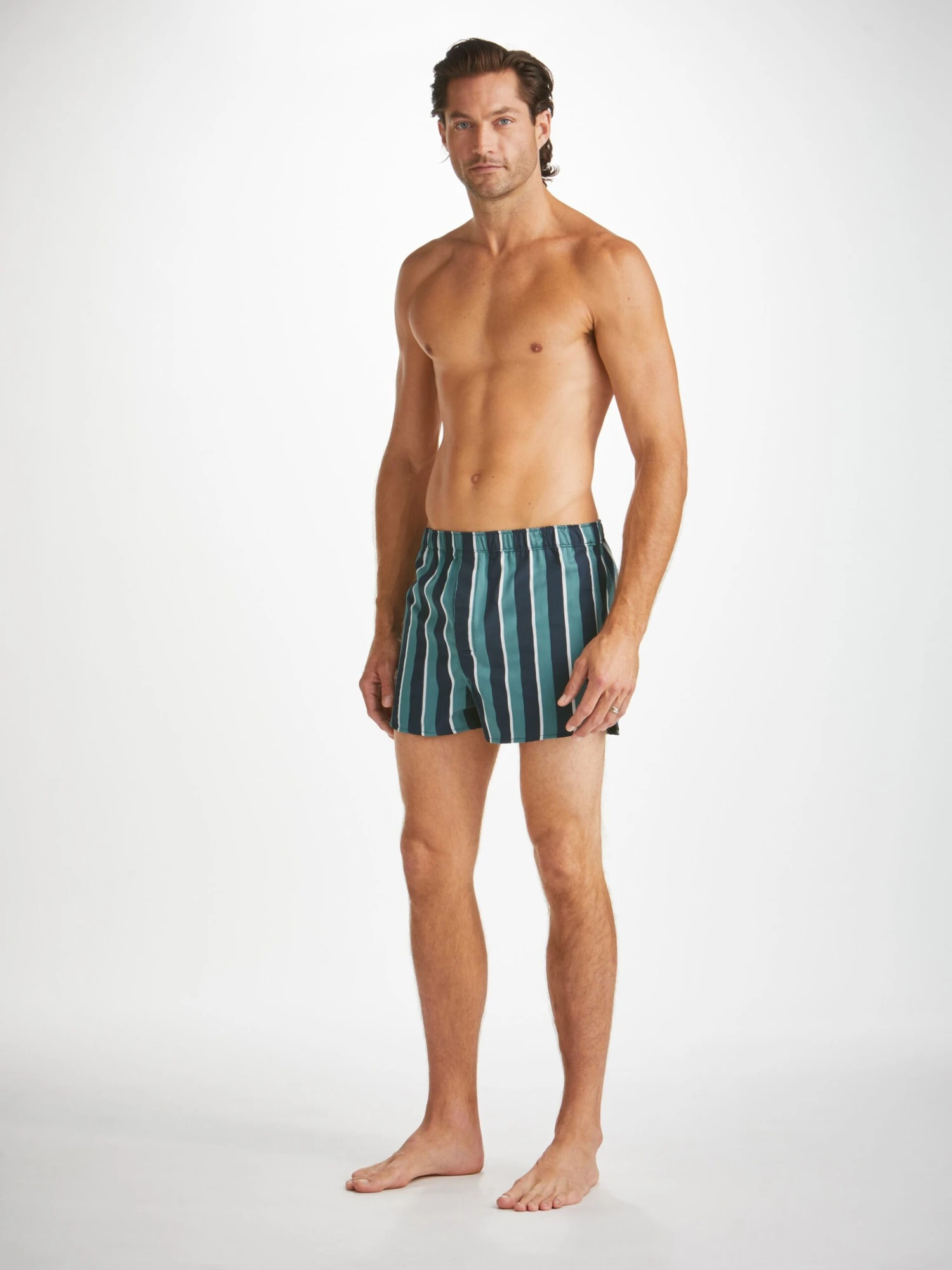 Men's Modern Fit Boxers Royal 221 Cotton Teal 5 Men's Modern Fit Boxers Royal 221 Cotton Teal - Image 3
