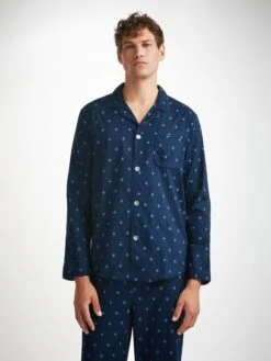 Men's Modern Fit Pyjamas Nelson 98 Cotton Batiste Navy 9 Men's Modern Fit Pyjamas Nelson 98 Cotton Batiste Navy -Derek Rose Shop mens modern fit pajamas nelson 98 cotton batiste navy creative