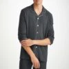 Men's Modern Fit Pyjamas Marlowe Micro Modal Stretch Anthracite 1 Men's Modern Fit Pyjamas Marlowe Micro Modal Stretch Anthracite -Derek Rose Shop mens modern fit pyjamas marlowe micro modal stretch anthracite crop