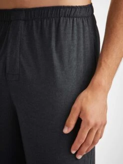 Men's Modern Fit Pyjamas Marlowe Micro Modal Stretch Anthracite -Derek Rose Shop mens modern fit pyjamas marlowe micro modal stretch anthracite waist