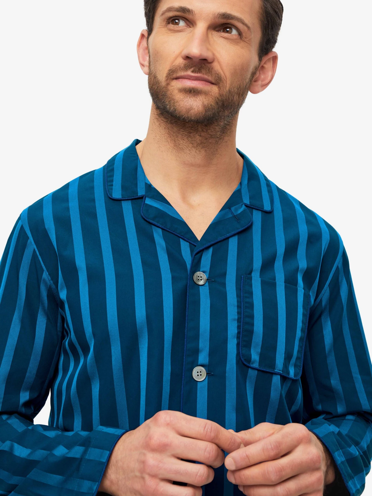 Men's Modern Fit Pyjamas Royal 218 Cotton Navy 3 Men's Modern Fit Pyjamas Royal 218 Cotton Navy