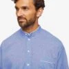 Men's Nightshirt Amalfi Cotton Batiste Blue