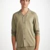 Men's Pyjamas Basel Micro Modal Stretch Khaki -Derek Rose Shop mens pajamas basel micro modal stretch khaki creative