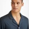 Men's Pyjamas London 12 Micro Modal Navy -Derek Rose Shop mens pajamas london 12 micro modal navy collar