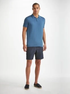 Men's Polo Shirt Jacob Sea Island Cotton Blue -Derek Rose Shop mens polo shirt jacob sea island cotton blue 1 front 37ced875 6520 41b7 a71b 537f7657764b
