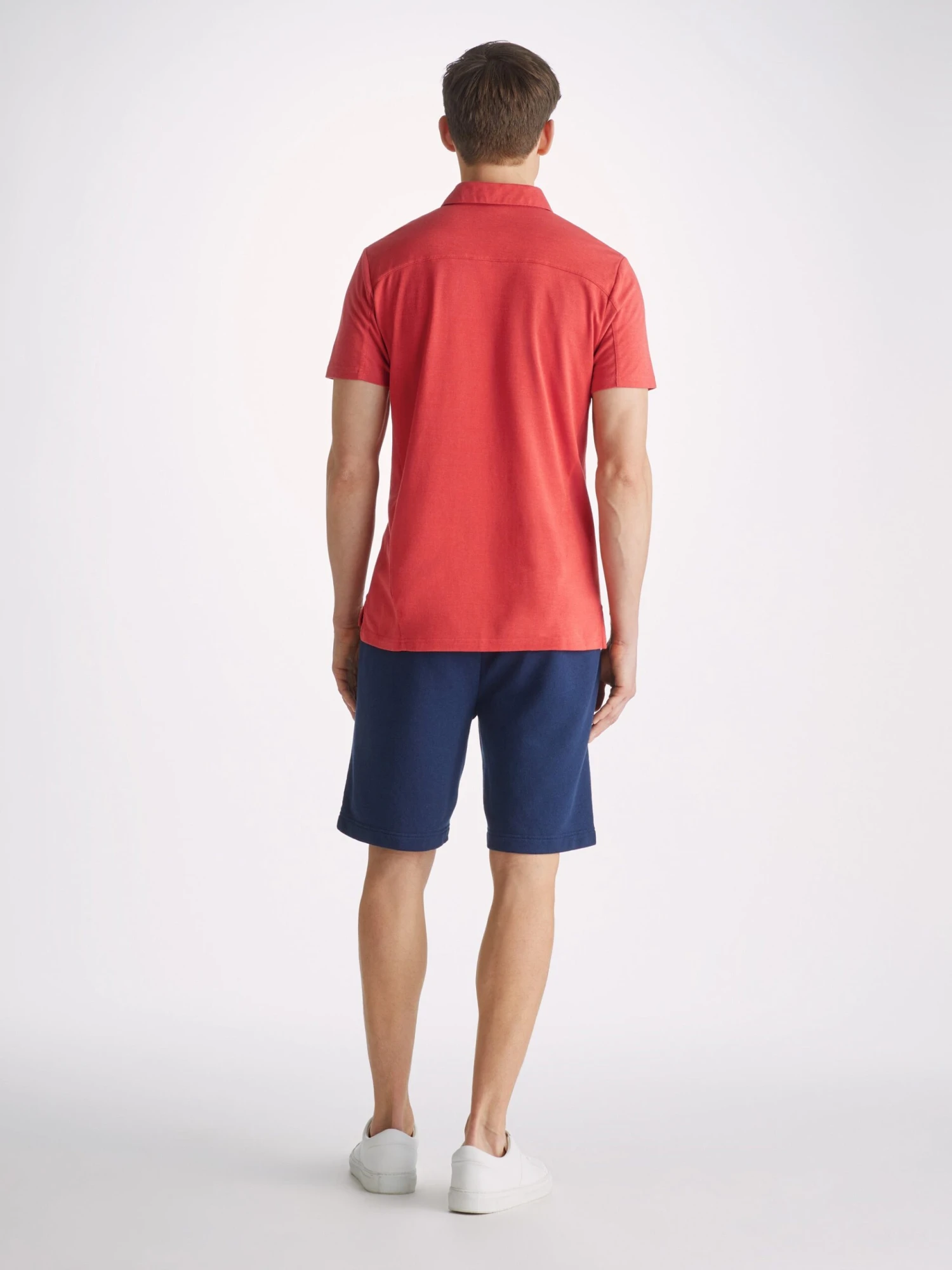 Men's Polo Shirt Ramsay Pique Cotton Tencel Red 6 Men's Polo Shirt Ramsay Pique Cotton Tencel Red - Image 4