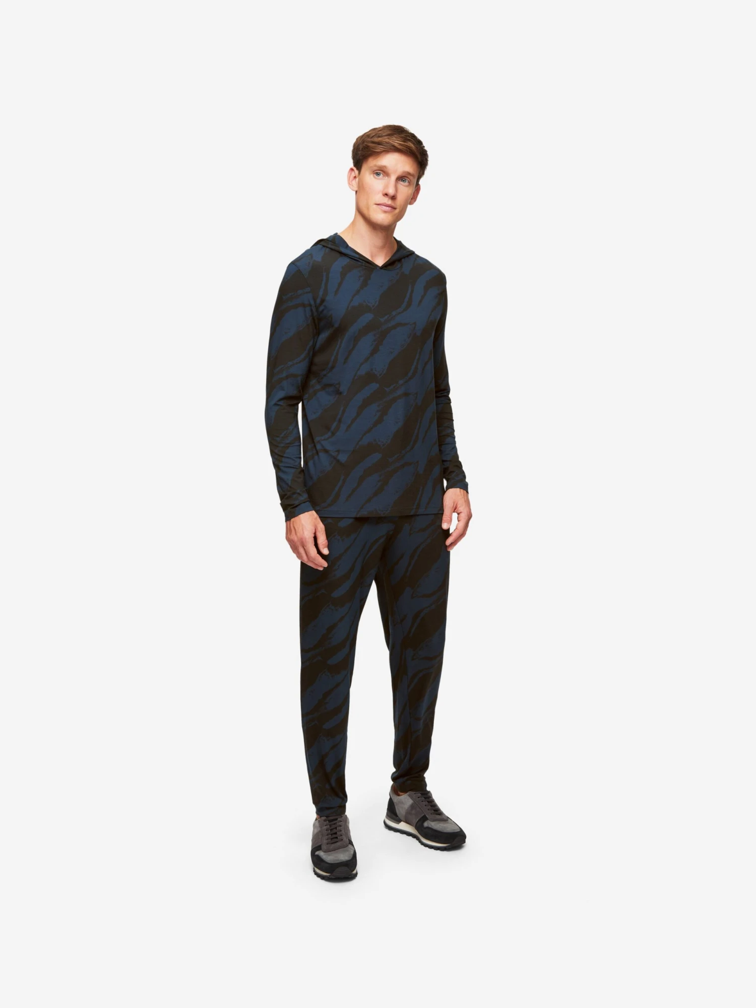 Men's Pullover Hoodie London 8 Micro Modal Navy 7 Men's Pullover Hoodie London 8 Micro Modal Navy - Image 5