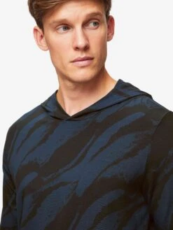 Men's Pullover Hoodie London 8 Micro Modal Navy