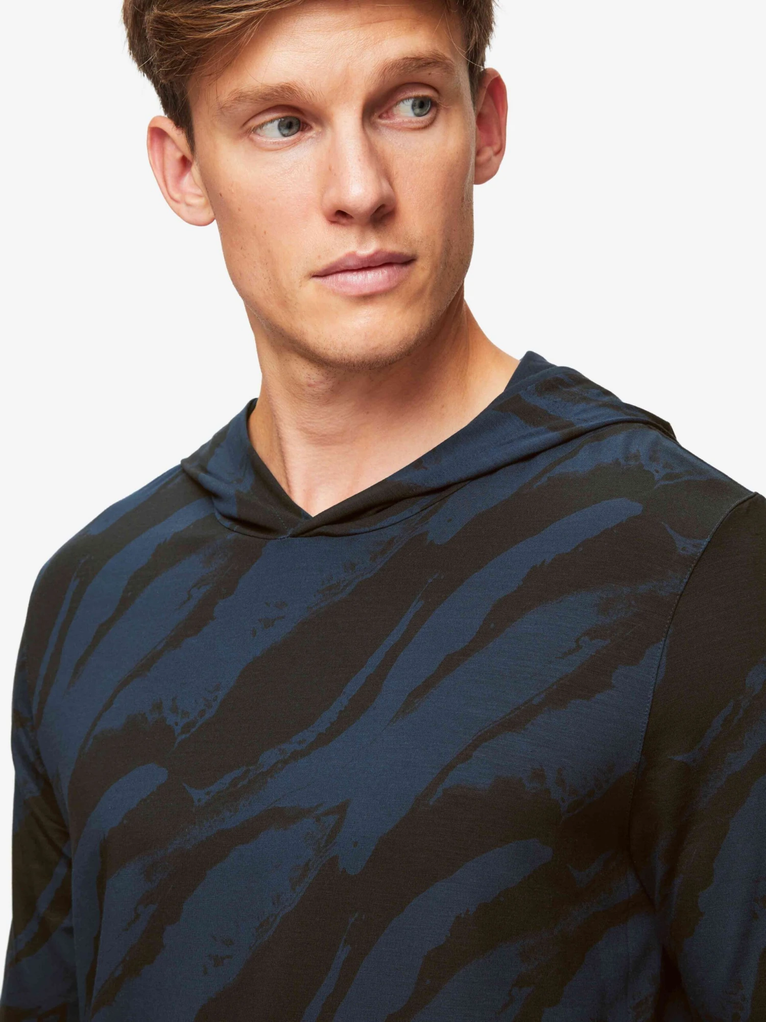 Men's Pullover Hoodie London 8 Micro Modal Navy 3 Men's Pullover Hoodie London 8 Micro Modal Navy