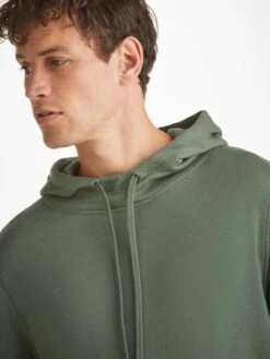 Men's Pullover Hoodie Quinn Cotton Modal Soft Green 13 Men's Pullover Hoodie Quinn Cotton Modal Soft Green -Derek Rose Shop mens pullover hoodie quinn cotton modal green cords