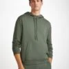 Men's Pullover Hoodie Quinn Cotton Modal Soft Green -Derek Rose Shop mens pullover hoodie quinn cotton modal green creative