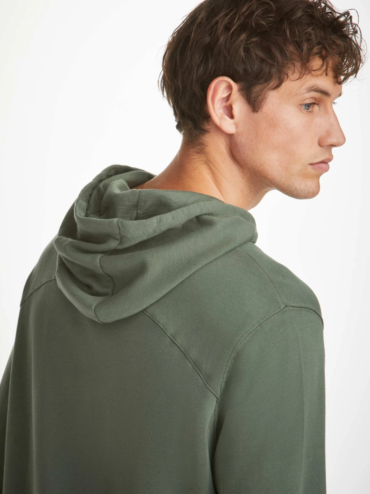 Men's Pullover Hoodie Quinn Cotton Modal Soft Green 8 Men's Pullover Hoodie Quinn Cotton Modal Soft Green - Image 6