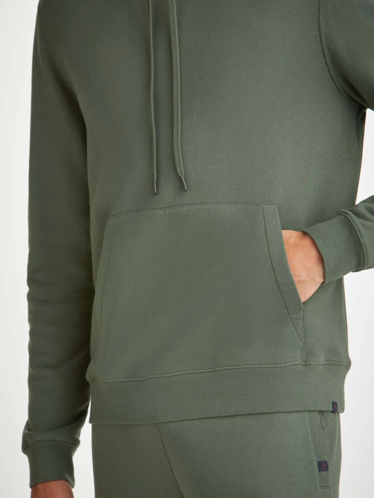 Men's Pullover Hoodie Quinn Cotton Modal Soft Green 9 Men's Pullover Hoodie Quinn Cotton Modal Soft Green - Image 7