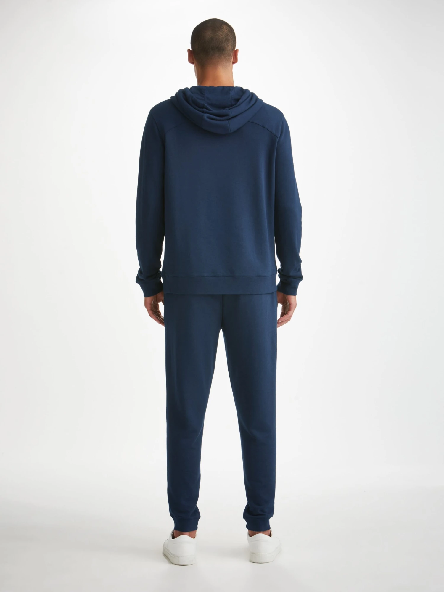 Men's Pullover Hoodie Quinn Cotton Modal Navy 6 Men's Pullover Hoodie Quinn Cotton Modal Navy - Image 4