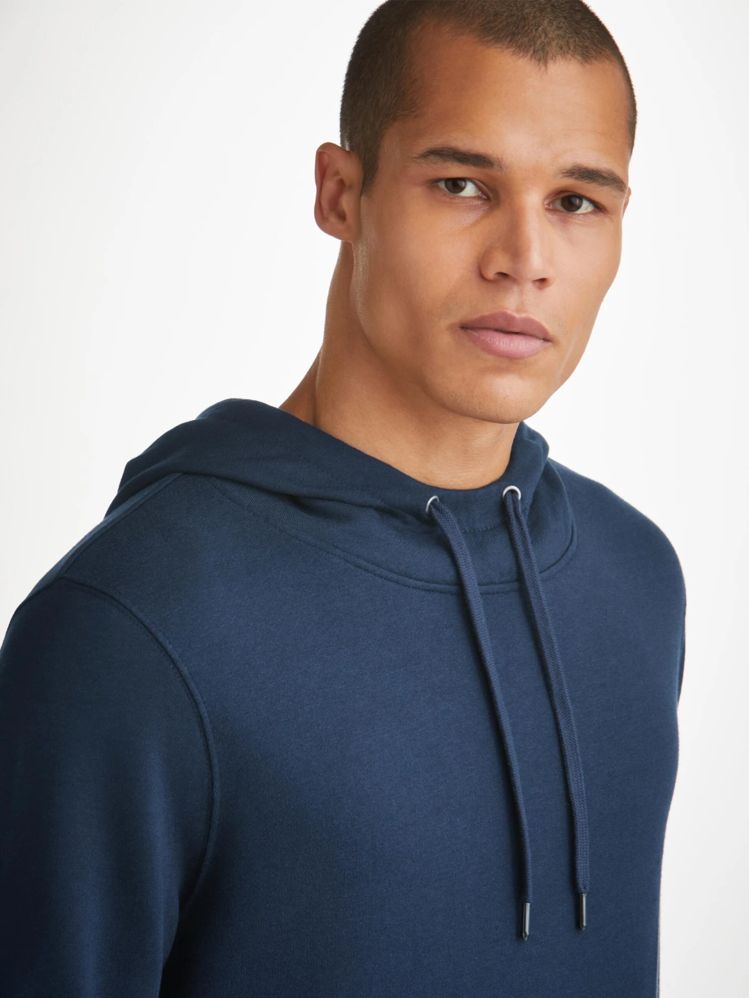 Men's Pullover Hoodie Quinn Cotton Modal Navy 8 Men's Pullover Hoodie Quinn Cotton Modal Navy - Image 6