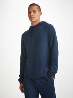 Men's Pullover Hoodie Quinn Cotton Modal Navy