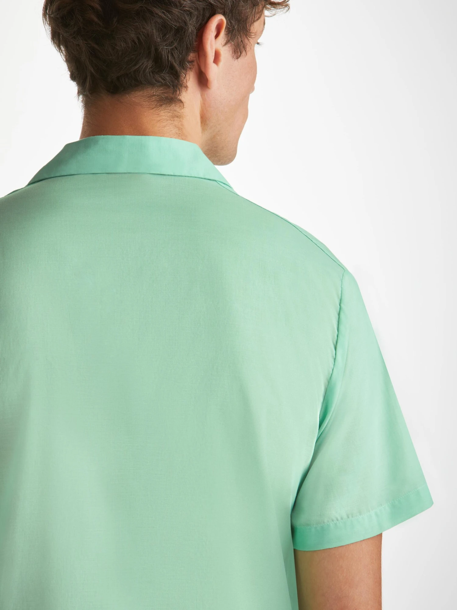 Men's Short Pyjamas Amalfi 1 Cotton Batiste Mint 9 Men's Short Pyjamas Amalfi 1 Cotton Batiste Mint - Image 7