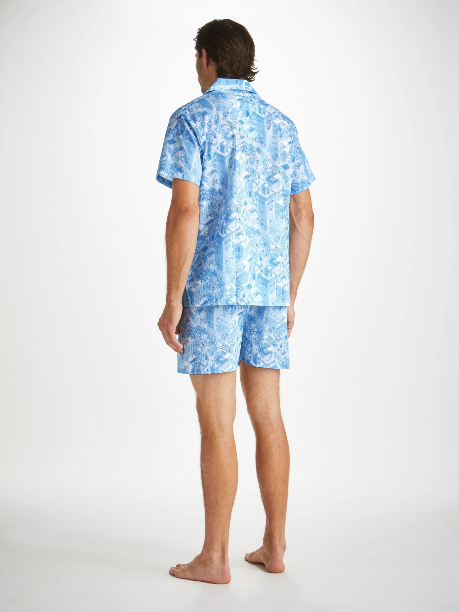 Men's Short Pyjamas Ledbury 70 Cotton Batiste Blue 6 Men's Short Pyjamas Ledbury 70 Cotton Batiste Blue - Image 4