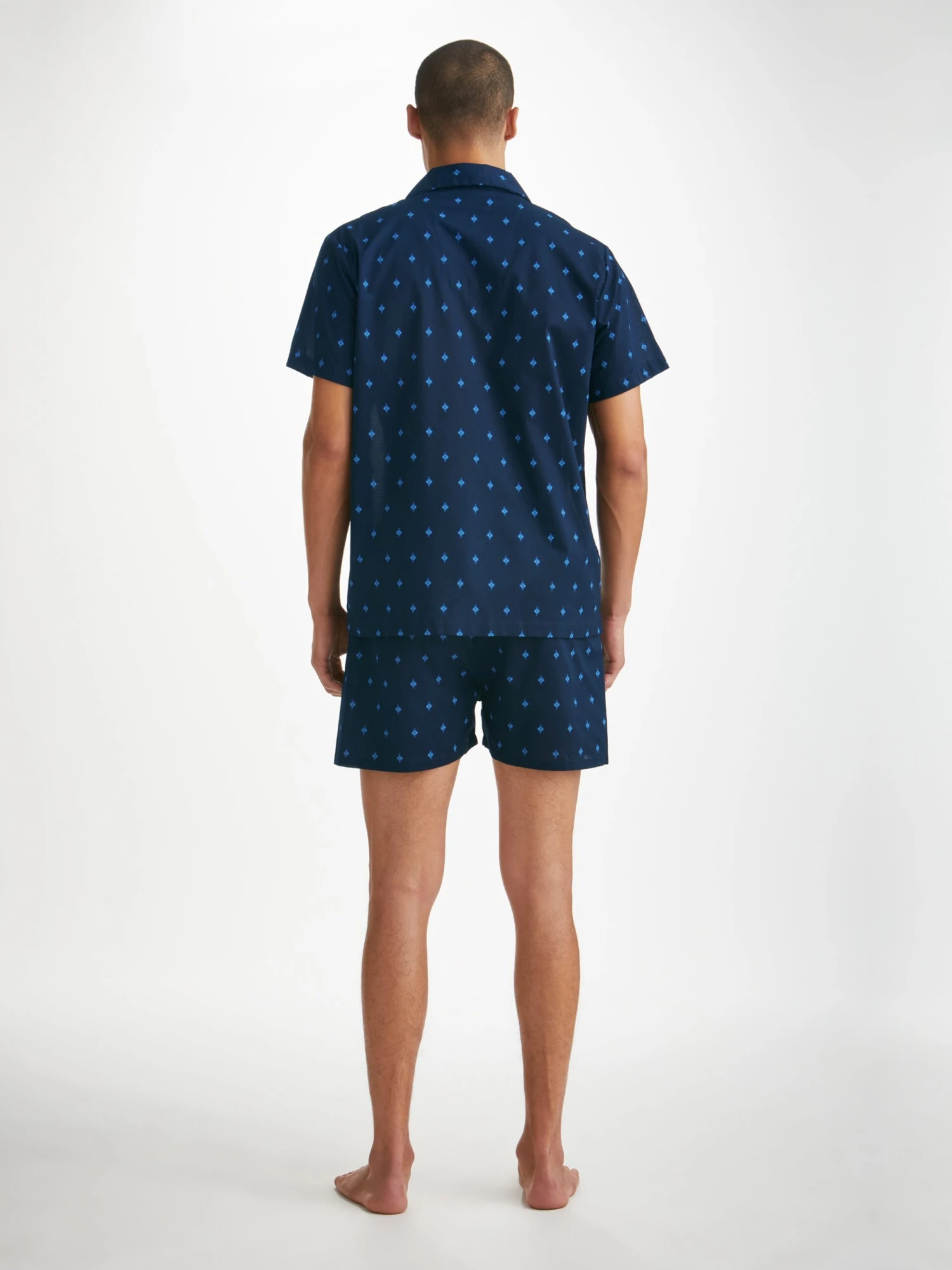 Men's Short Pyjamas Nelson 98 Cotton Batiste Navy 6 Men's Short Pyjamas Nelson 98 Cotton Batiste Navy - Image 4