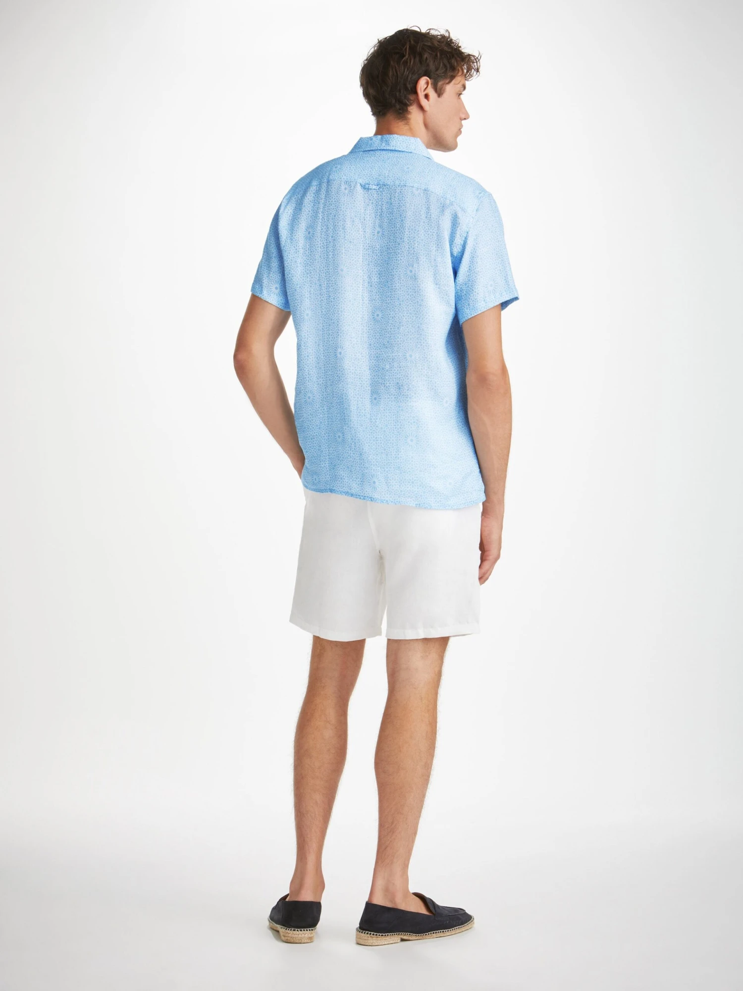 Men's Shirt Milan 23 Linen Blue 6 Men's Shirt Milan 23 Linen Blue - Image 4