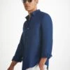 Men's Shirt Monaco 2 Linen Navy -Derek Rose Shop mens shirt monaco 2 linen navy creative 6de2a71e 912a 42d7 ae86 5130a231308d