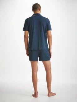 Men's Short Pyjamas Basel Micro Modal Stretch Navy -Derek Rose Shop mens short pyjamas basel micro modal stretch navy back d0b6b4b7 8dfc 49c0 9059 dbd1edfa1420