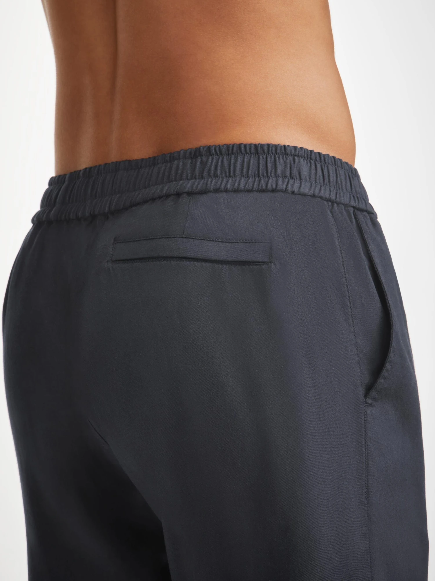 Men's Shorts Harris Lyocell Cotton Navy 5 Men's Shorts Harris Lyocell Cotton Navy - Image 3