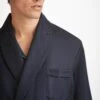 Men's Smoking Jacket Westminster 2 Wool Navy 1 Men's Smoking Jacket Westminster 2 Wool Navy -Derek Rose Shop mens smoking jacket westminster 2 wool navy collar