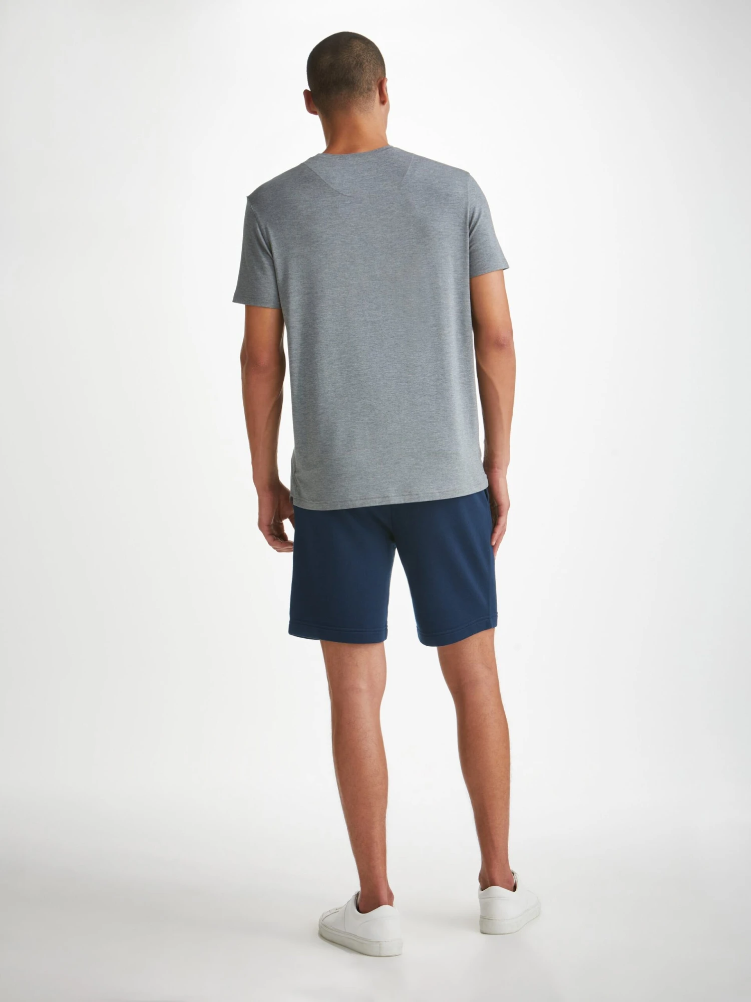 Men's Sweat Shorts Quinn Cotton Modal Navy 6 Men's Sweat Shorts Quinn Cotton Modal Navy - Image 4