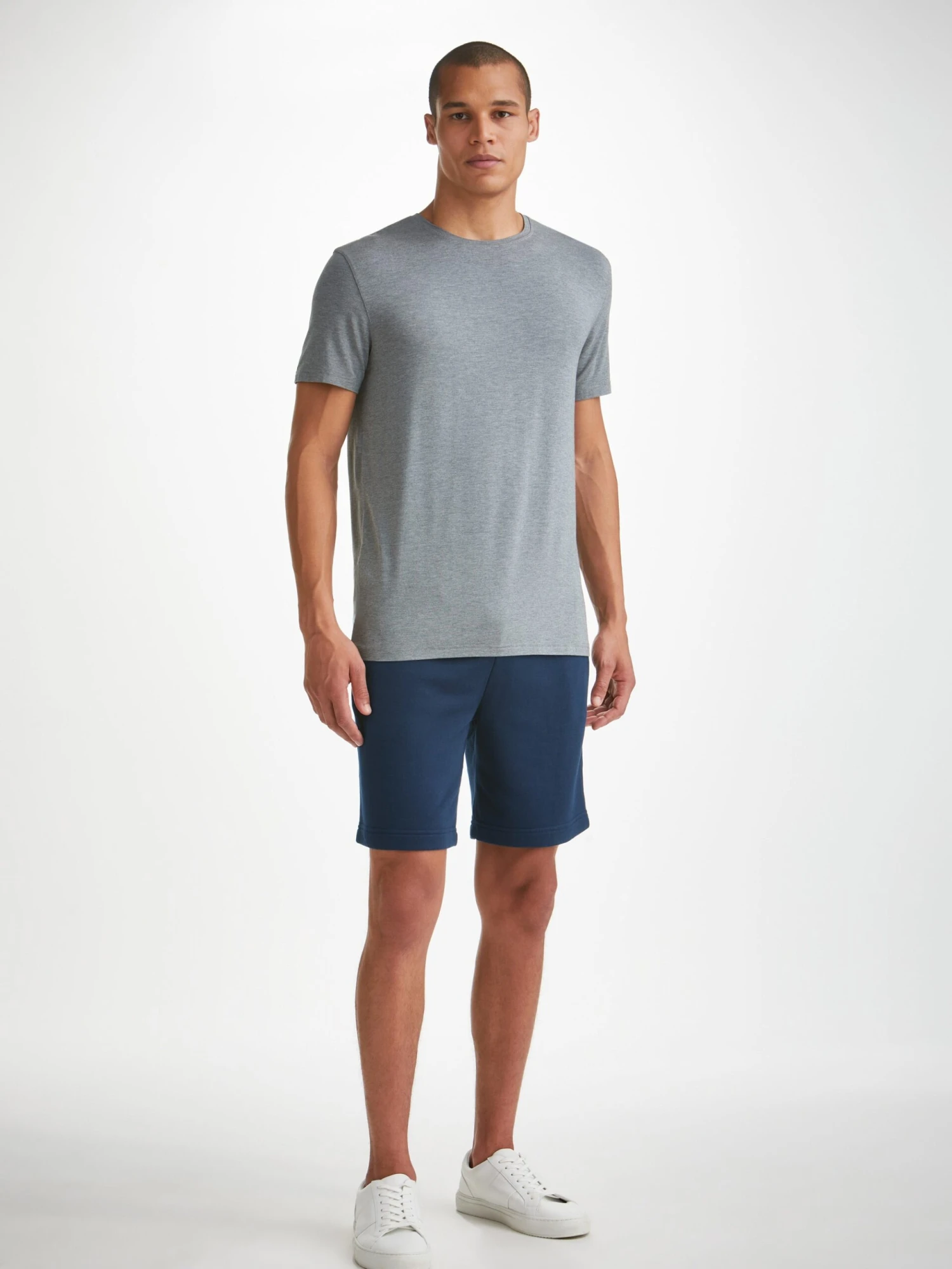 Men's Sweat Shorts Quinn Cotton Modal Navy 5 Men's Sweat Shorts Quinn Cotton Modal Navy - Image 3