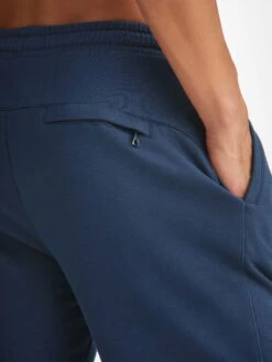 Men's Sweat Shorts Quinn Cotton Modal Navy 14 Men's Sweat Shorts Quinn Cotton Modal Navy -Derek Rose Shop mens sweat shorts quinn cotton modal navy zip