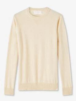 Derek Rose Shop -Derek Rose Shop mens sweater finley 10 cashmere cream product