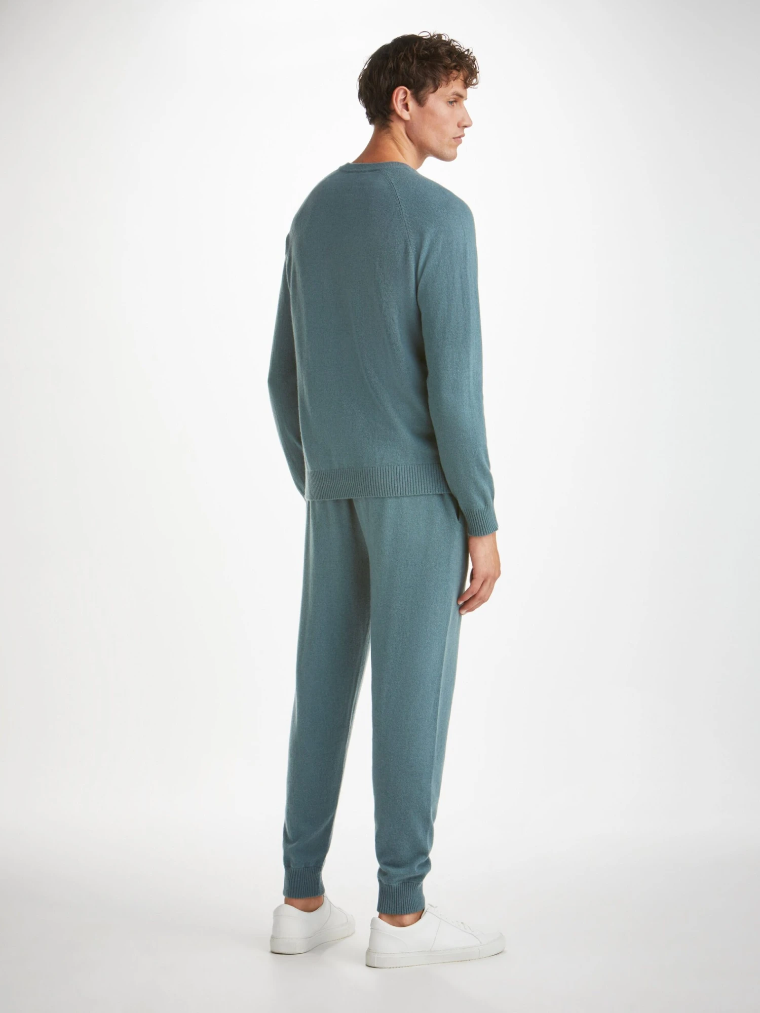 Men's Sweater Finley Cashmere Teal 6 Men's Sweater Finley Cashmere Teal - Image 4