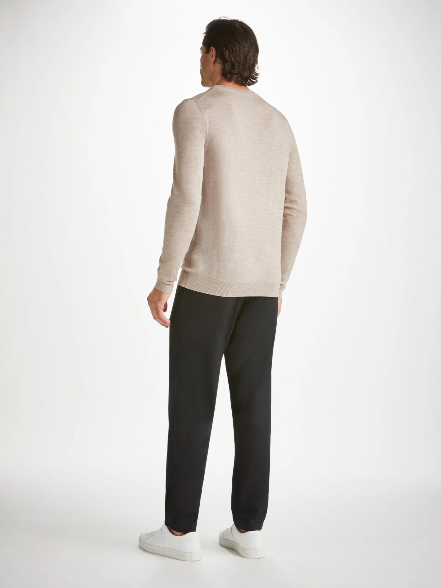 Men's Sweater Orson Merino Wool Oat 7 Men's Sweater Orson Merino Wool Oat - Image 5
