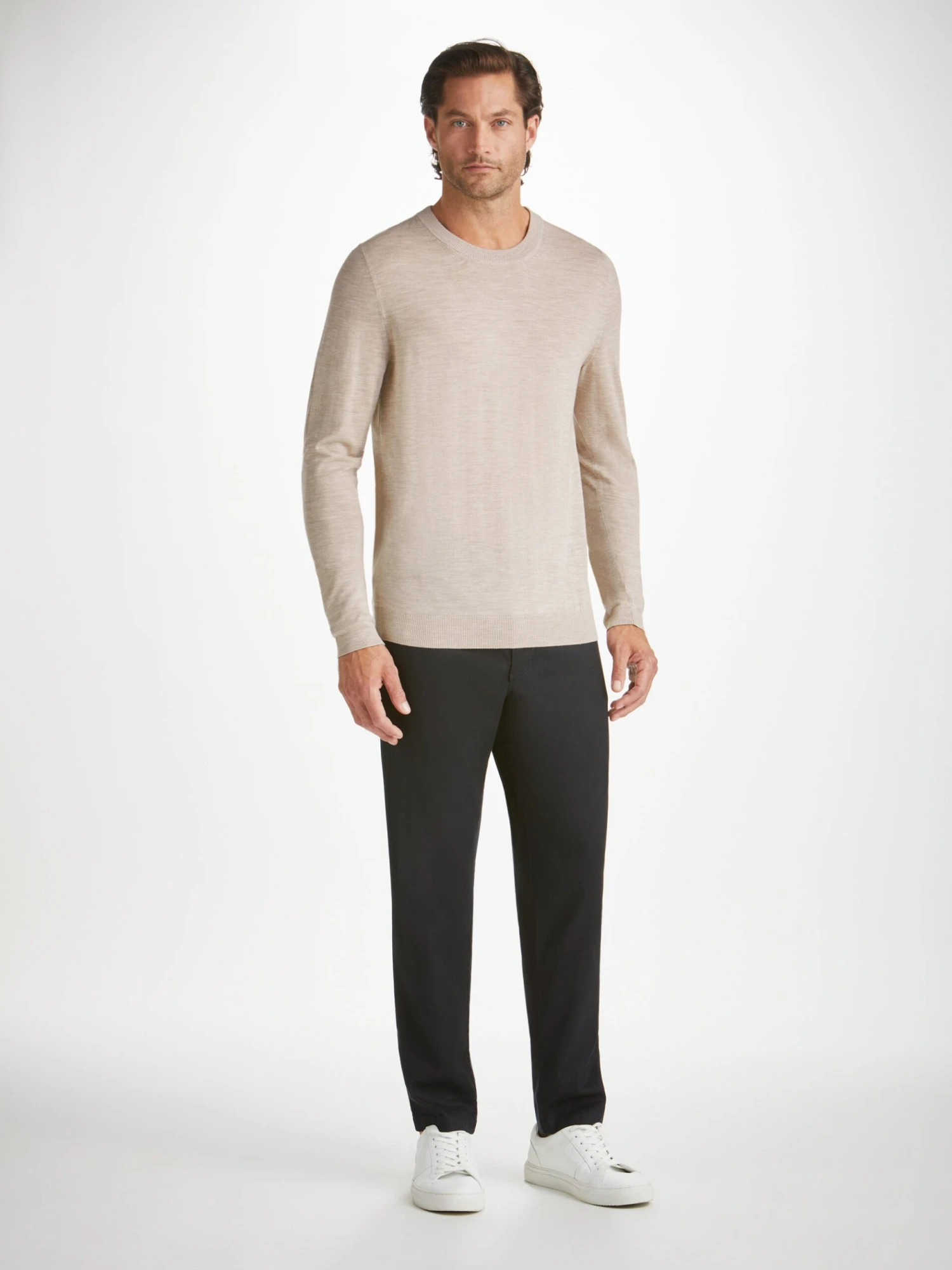 Men's Sweater Orson Merino Wool Oat 6 Men's Sweater Orson Merino Wool Oat - Image 4