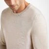 Men's Sweater Orson Merino Wool Oat -Derek Rose Shop mens sweater orson merino wool beige neck