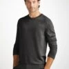 Men's Sweater Orson Merino Wool Charcoal -Derek Rose Shop mens sweater orson merino wool charcoal creatve