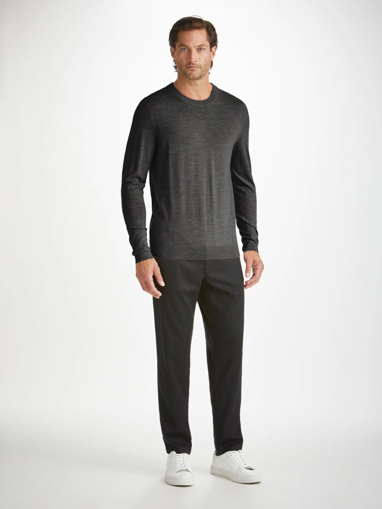 Men's Sweater Orson Merino Wool Charcoal 5 Men's Sweater Orson Merino Wool Charcoal - Image 3