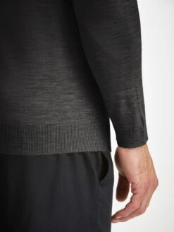 Men's Sweater Orson Merino Wool Charcoal 16 Men's Sweater Orson Merino Wool Charcoal -Derek Rose Shop mens sweater orson merino wool charcoal hem