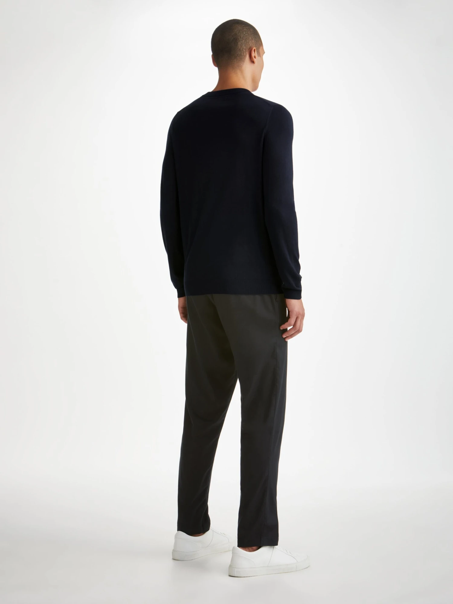 Men's Sweater Orson Merino Wool Navy 6 Men's Sweater Orson Merino Wool Navy - Image 4