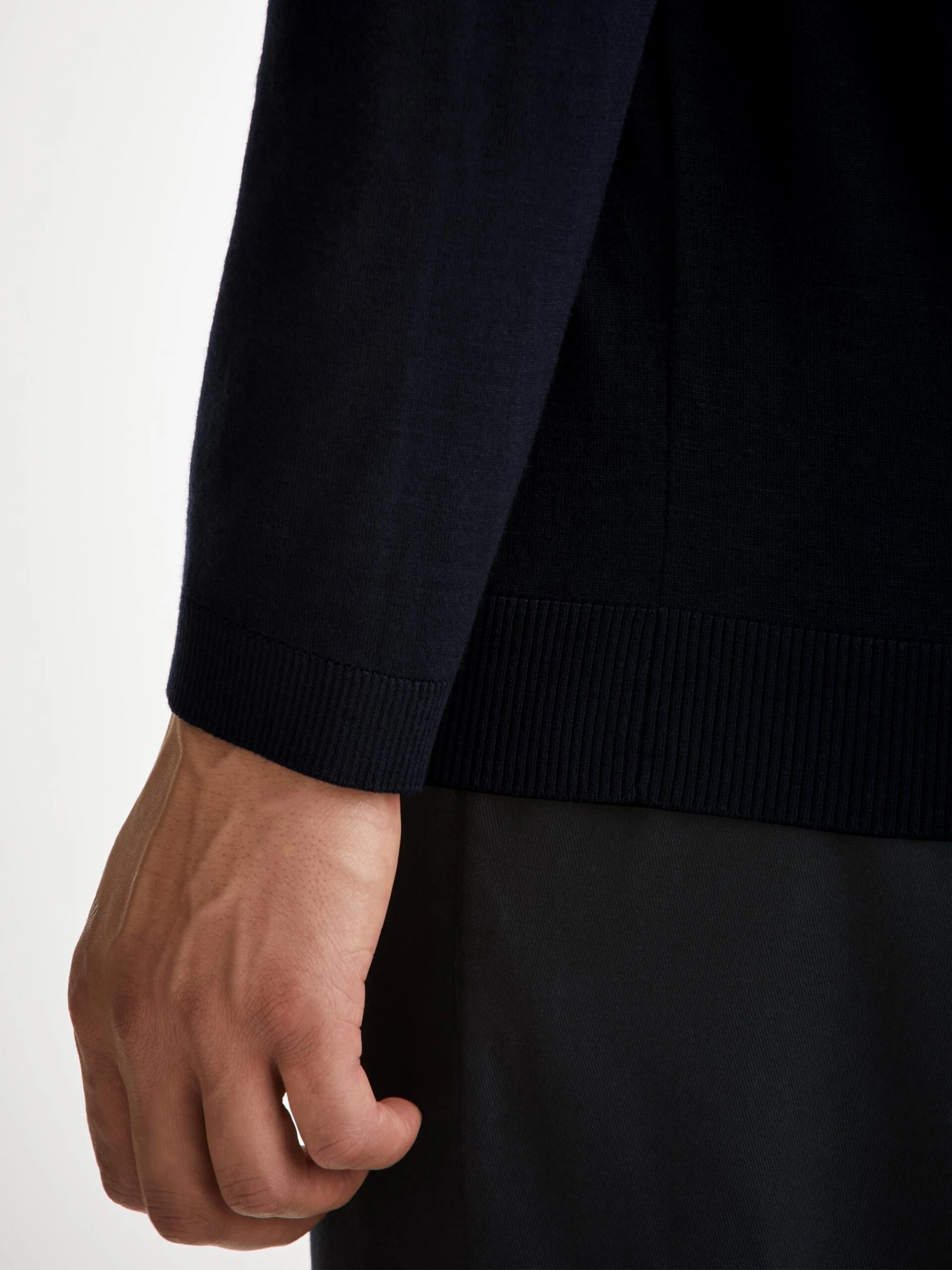 Men's Sweater Orson Merino Wool Navy 7 Men's Sweater Orson Merino Wool Navy - Image 5