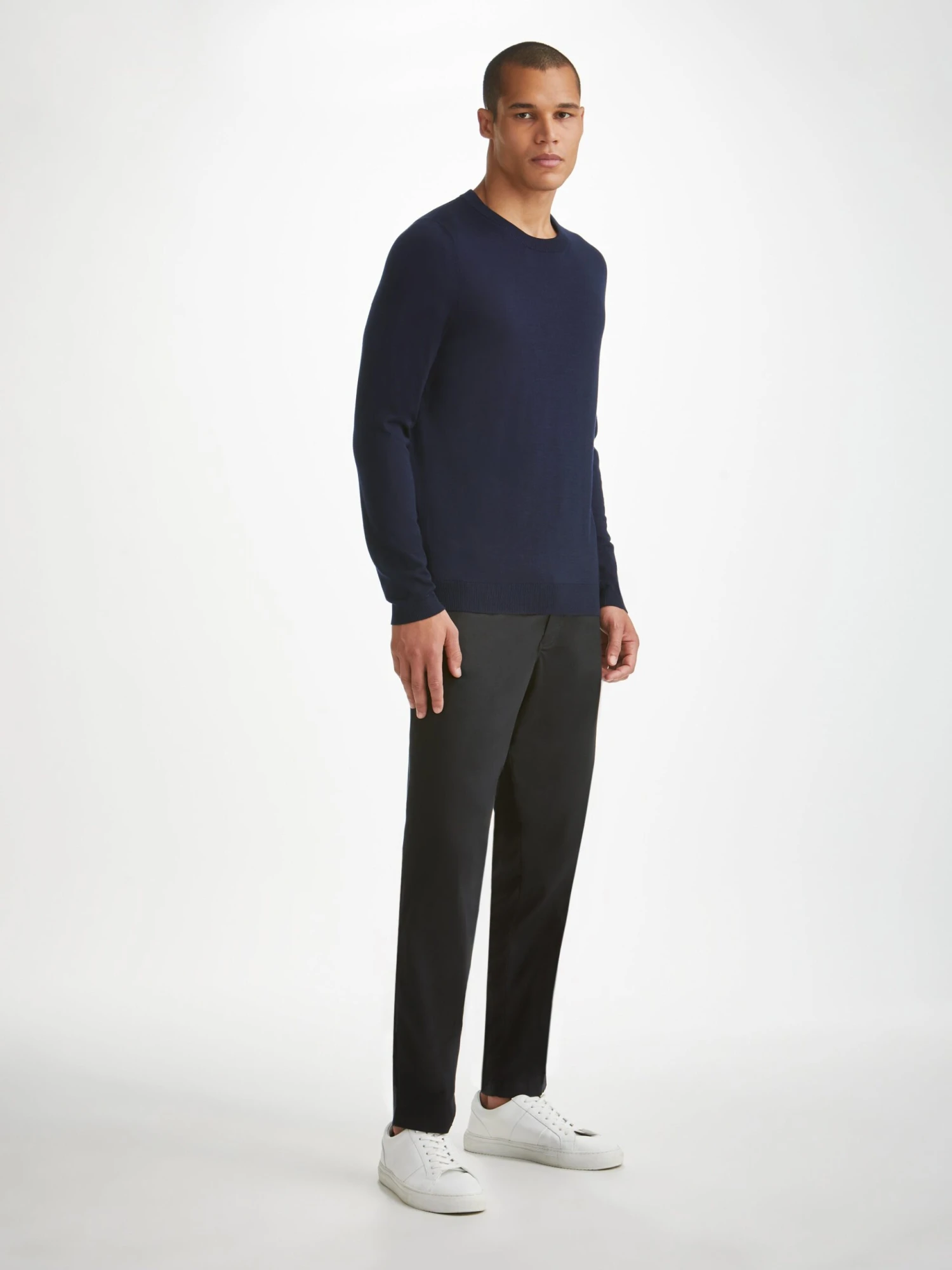 Men's Sweater Orson Merino Wool Navy 5 Men's Sweater Orson Merino Wool Navy - Image 3